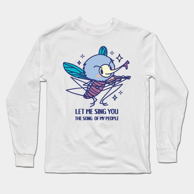 Mosquito monster  let me sing you the song of my people Long Sleeve T-Shirt by SPIRIMAL